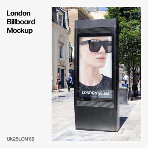 London Billboard Mockup, Oxford Street, LON118 - Brandacle Mockups cover image.