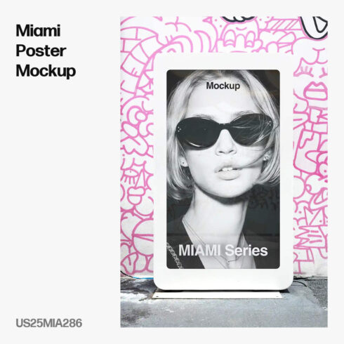 Miami Poster Mockup, Wynwood, MIA286 - Brandacle Mockups cover image.