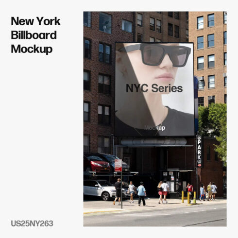 New York Billboard Mockup, Soho, NY263 - Brandacle Mockups cover image.