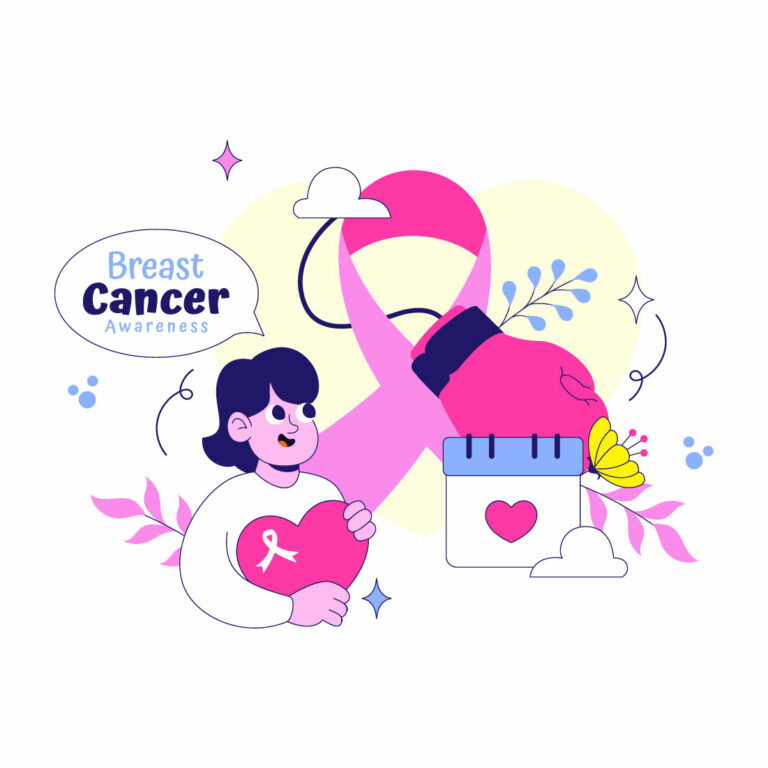 10 Breast Cancer Awareness Illustration cover image.
