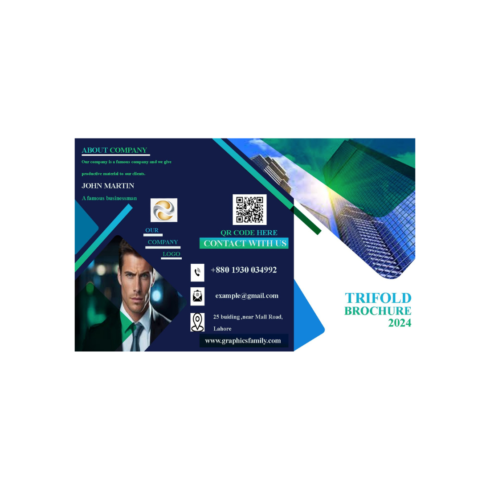Corporate Business Trifold Brochure Template cover image.