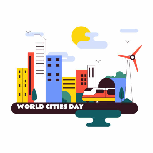 10 World Cities Day Illustration cover image.