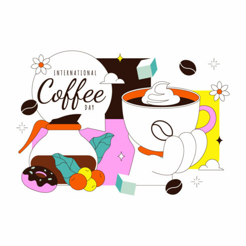 10 International Coffee Day Illustration cover image.