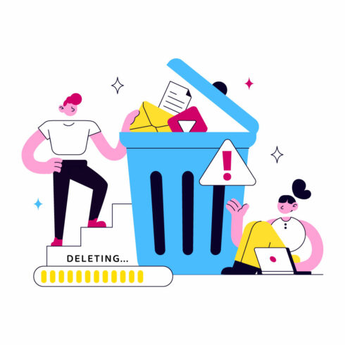 10 Delete File Vector Illustration cover image.