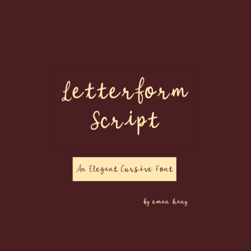LetterForm Script – Elegant Cursive Font cover image.