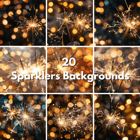 New Year Sparklers Backgrounds cover image.