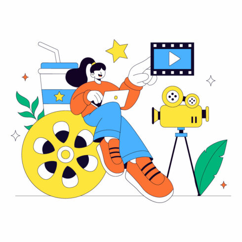 10 Movie Vector Illustration cover image.