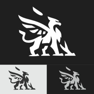 Powerful Gryphon Logo Griffin Logo cover image.