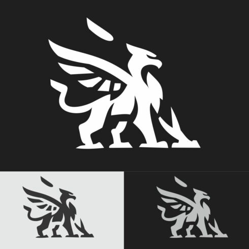 Powerful Gryphon Logo Griffin Logo cover image.
