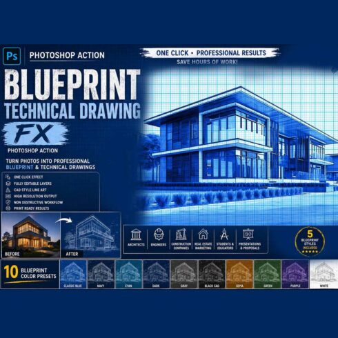 Blueprint Technical Drawing FX cover image.