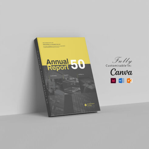 Annual Report Template: Project Report, Corporate Design, Business Brochure, Book Layout Template, Marketing Template, Project Presentation cover image.