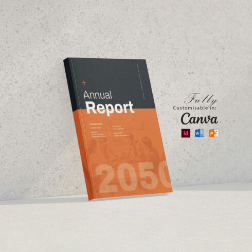 Annual Report Template: Project Report, Corporate Design, Business Brochure, Book Layout Template, Marketing Template, Project Presentation cover image.