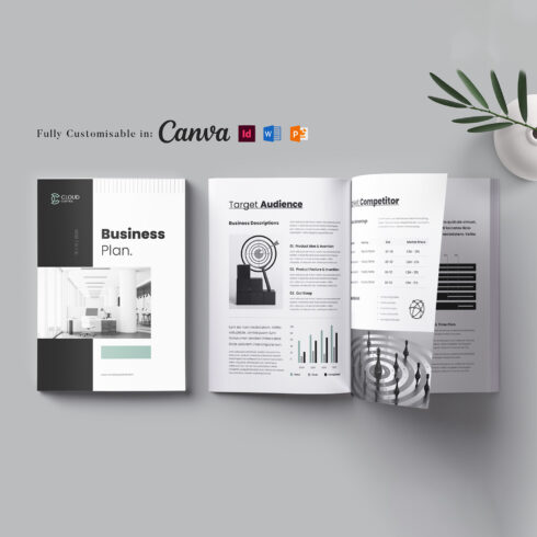 Business Planner Template: Marketing Plan Brochure, Business Planning Handbook, Marketing Strategy (Editable in MS Word, Canva, InDesign, PowerPoint) cover image.