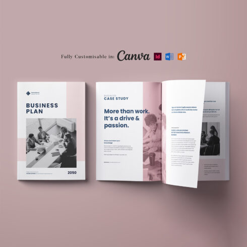 Business Planner Template: Marketing Plan Brochure, Business Planning Handbook, Marketing Strategy, MS Word, Canva, InDesign, PowerPoint cover image.
