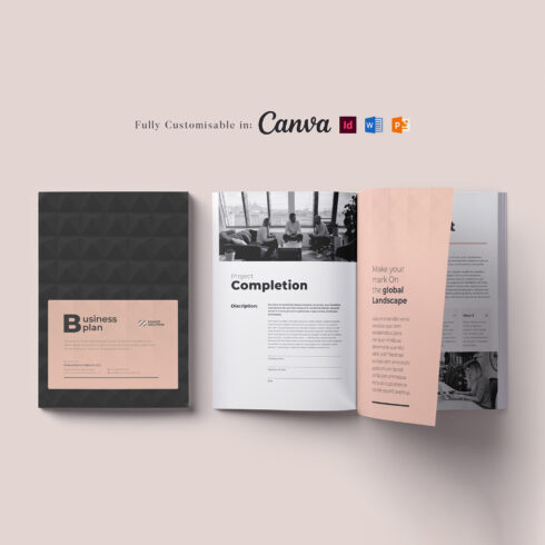 Business Planner Template: Marketing Plan Brochure, Business Planning Handbook, MS Word, Canva, InDesign, PowerPoint cover image.