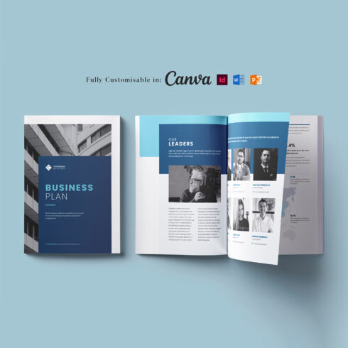 Business Planner Template: Marketing Plan Brochure, Business Planning Handbook, MS Word, Canva, InDesign, PowerPoint cover image.