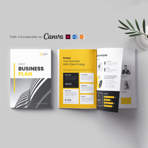 Business Planner Template: Marketing Plan Brochure, Business Planning Handbook, Marketing Strategy, MS Word, Canva, InDesign, PowerPoint cover image.