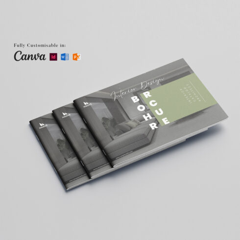 Interior Brochure Template: Customizable Realestate Brochure, Sales template (Canva, InDesign, Word, PPT) cover image.
