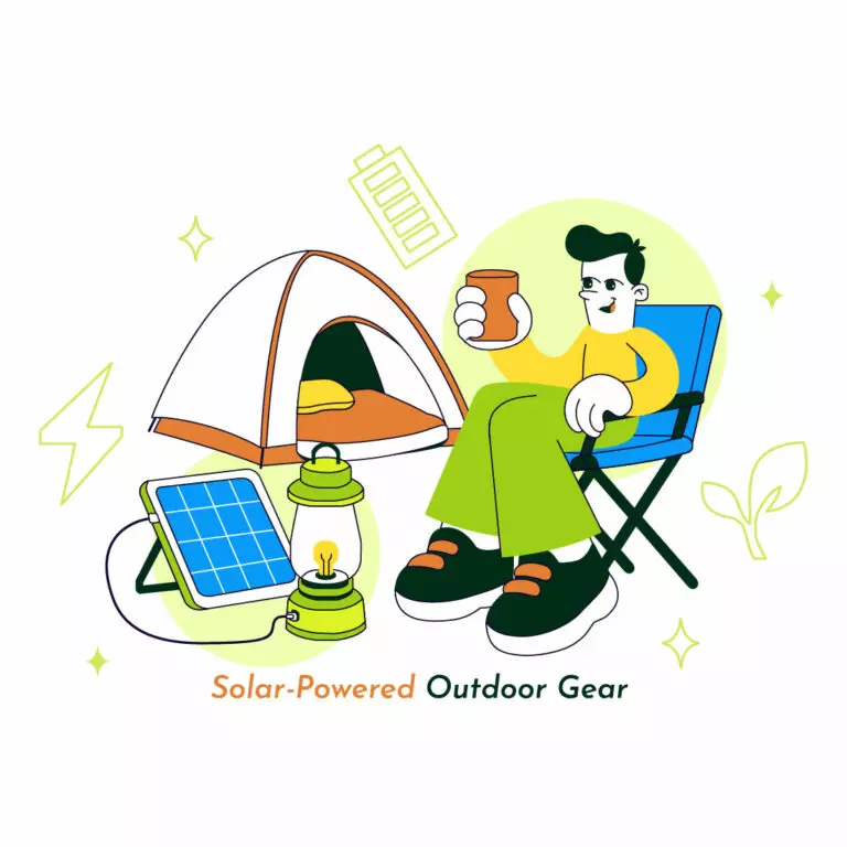 10 Solar Powered Outdoor Gear Illustration cover image.