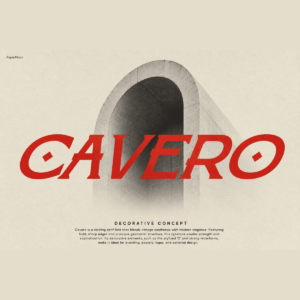 Cavero - High Contrast Serif Font for Editorial Design cover image.