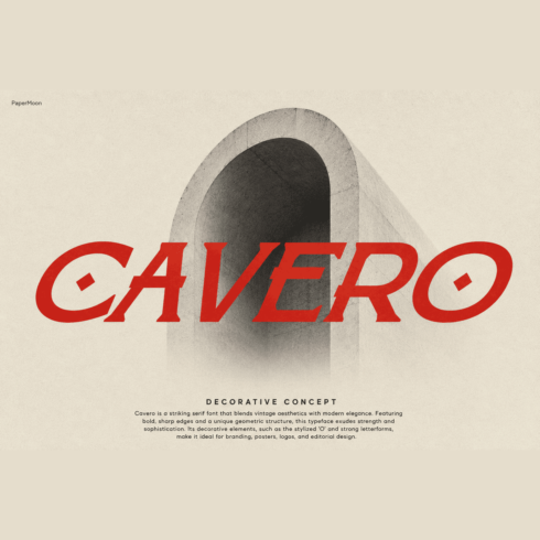Cavero - High Contrast Serif Font for Editorial Design cover image.