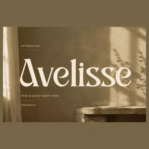 Avelisse - Modern Luxury Serif Font with Alternates cover image.