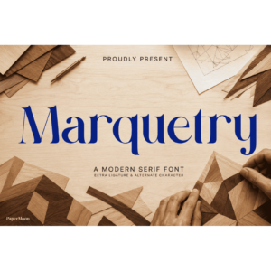 MARQUETRY Modern Serif Font | Display Typeface for Branding cover image.
