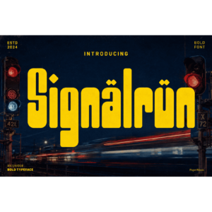 Signalrun Bold Display Typeface for Logos cover image.