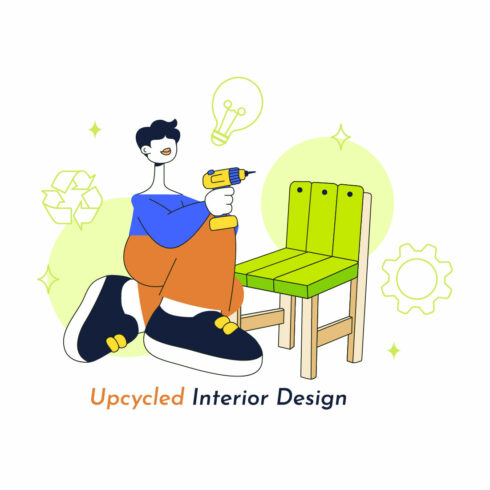 10 Upcycled Interior Design Illustration cover image.