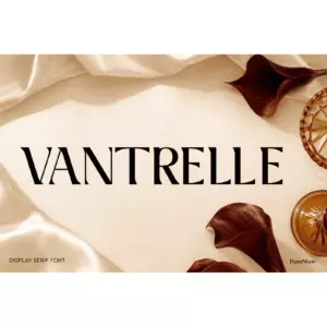VANTRELLE Display Serif | Luxury Elegant Font for Branding cover image.