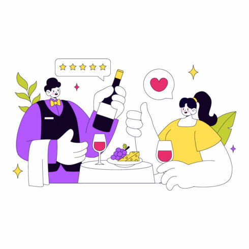 10 Wine Tasting Vector Illustration cover image.