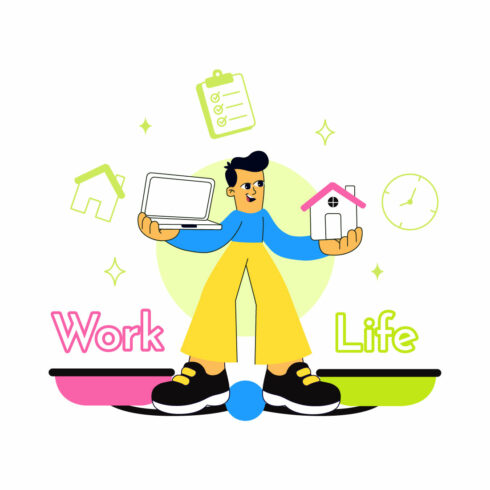 10 Work Life Integration Illustration cover image.