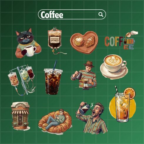 Coffee Culture Vector Collection – 70 Unique Designs cover image.