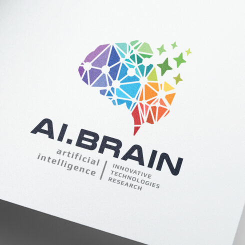 Geometric Brain Network Ai Logo cover image.