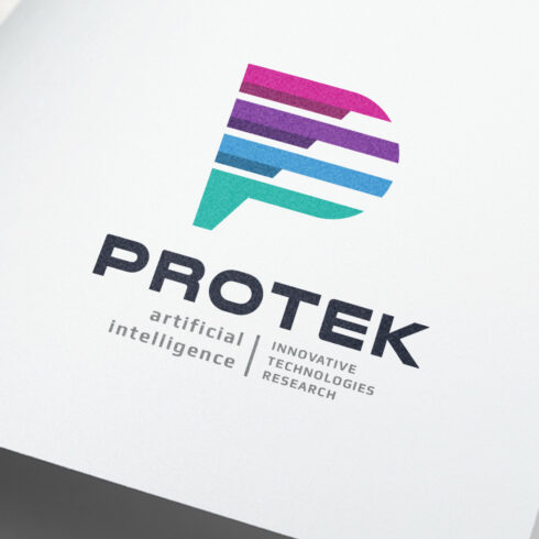 Protek Ai Tech Letter P Logo cover image.