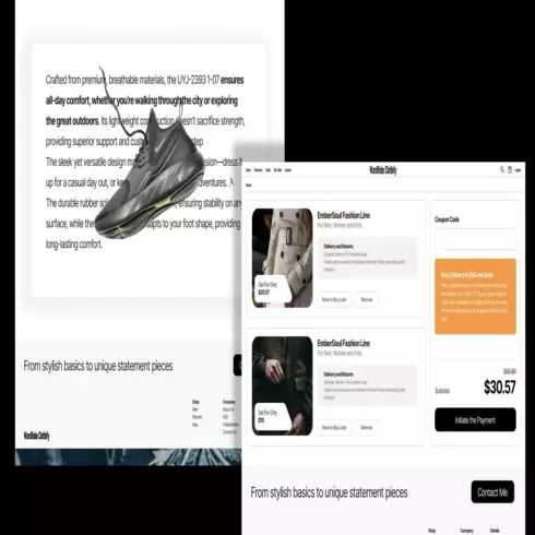 26-Page E-Commerce Figma Website Template - Complete Online Store UI Kit cover image.