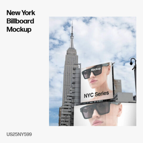 Manhattan Billboard Mockup PSD, Times Square New York, US25NY599 - Brandacle Mockups cover image.