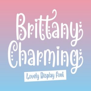 Free Brittany Charming Font – Chic & Whimsical Script Font cover image.