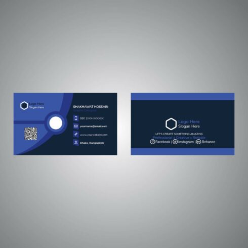 Professional Business Card Template Description cover image.
