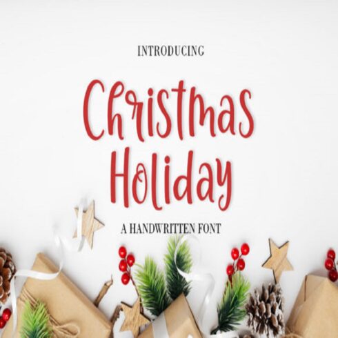 Christmas Holiday Font – Free Commercial Calligraphy Script for Cricut & Cards cover image.