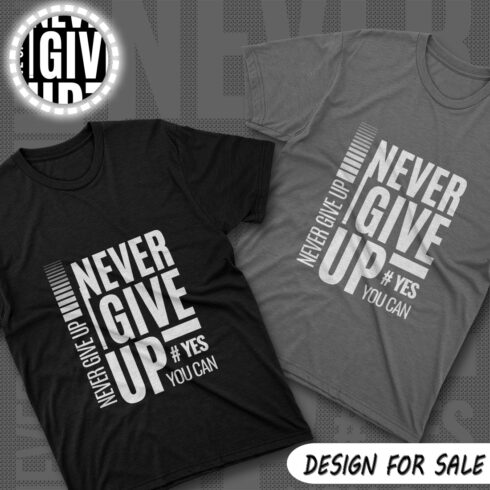 Never Give Up Motivational Graphic Design – Bold Typography Art cover image.