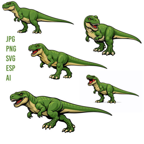 T-Rex Dinosaur Illustration Bundle cover image.