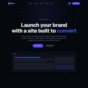 Nova - Agency Landing Page Template cover image.