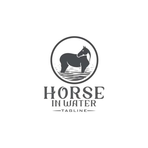 Horse in Water Logo – Equestrian Horse Badge, Vintage Horse Emblem cover image.