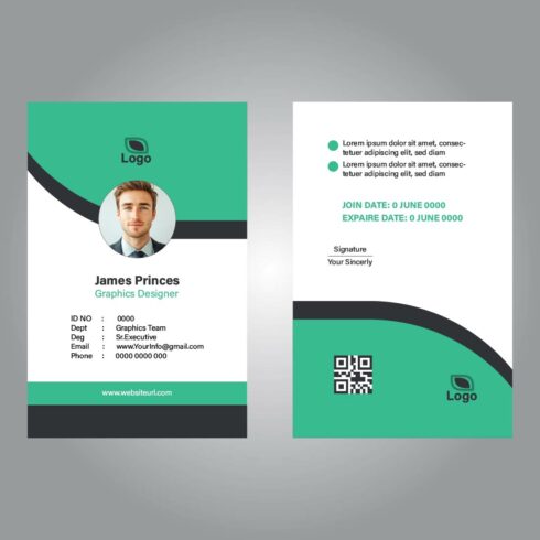 Professional ID Card Template cover image.