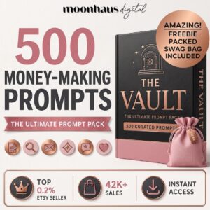 Small Business AI Marketing Playbook | 500+ ChatGPT & Claude Prompts for Social Media, Email & SEO | Content Creation Toolkit & Canva Templates cover image.
