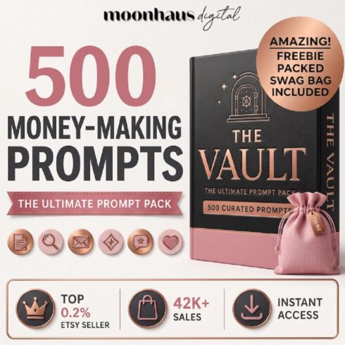 Small Business AI Marketing Playbook | 500+ ChatGPT & Claude Prompts for Social Media, Email & SEO | Content Creation Toolkit & Canva Templates cover image.