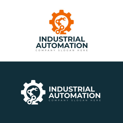 Industrial Automation Logo Design | Smart Factory Robotics & Control System Vector cover image.