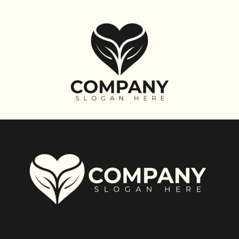 Eco Friendly Heart Leaf Logo Design | Organic, Natural & Sustainable Brand Vector cover image.