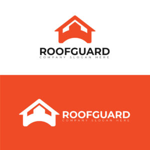 Minimalist Roofing Company Logo Design, RoofGuard - Professional Roofing Logo Template cover image.
